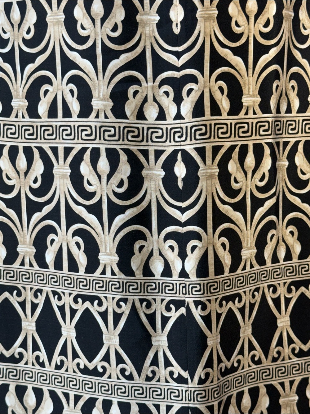 Talbots Black Maxi Skirt with Cream Embroidered Motif - Picture 4 of 8